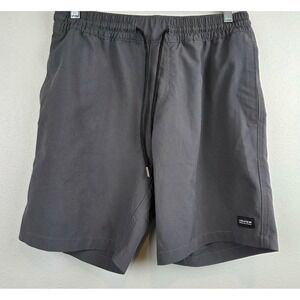 Volcom Mens Stones Hybrid Elastic Waist Shorts Size Small Gray Drawstring
